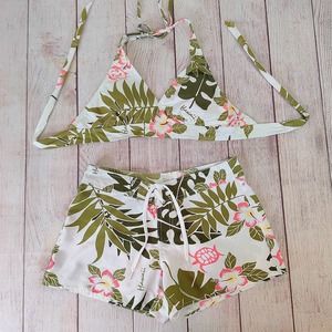 Steven Wear Hawaii tropical bikini board short set size 5 Small